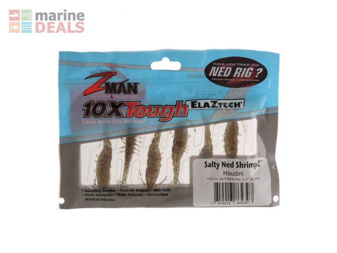 Z-Man Salty Ned ShrimpZ Soft Bait 2.5in Houdini Q… Carousel 2