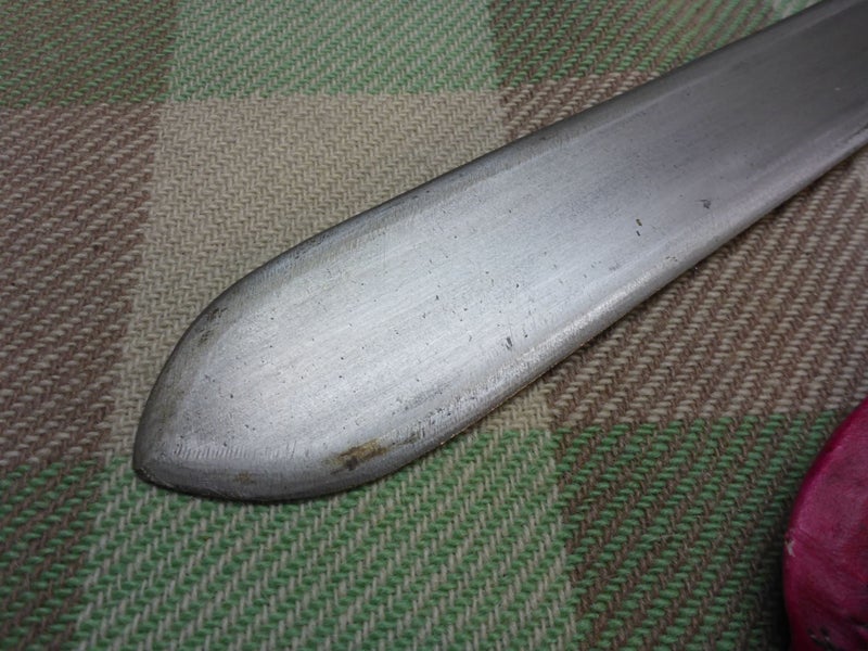 Old African Zulu Assegai Massai Seme Tribal Sword Dagger Knife + Scabbard Sheath Carousel 2