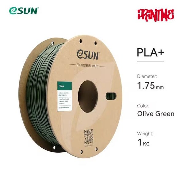 eSUN PLA+ OLIVE GREEN 1.75mm 3D PRINTER FILAMENT 1kg/2.2lbs Carousel 1
