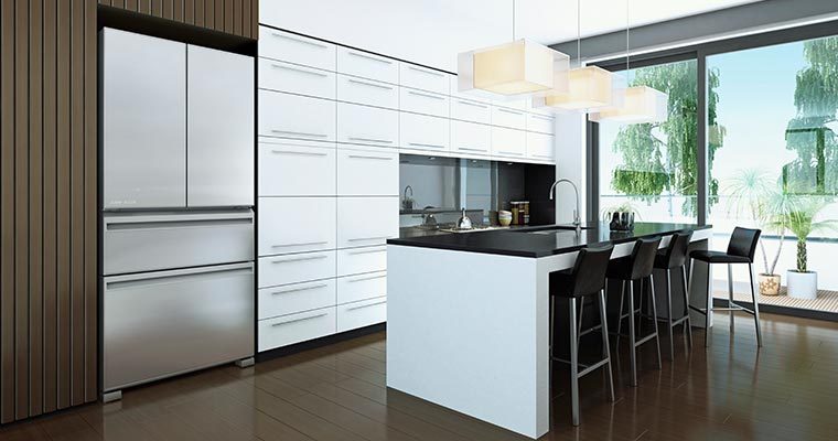 Mitsubishi Electric 630L LX French Door Fridge Silver Glass MR-LX630EM-GSL-A Carousel 2