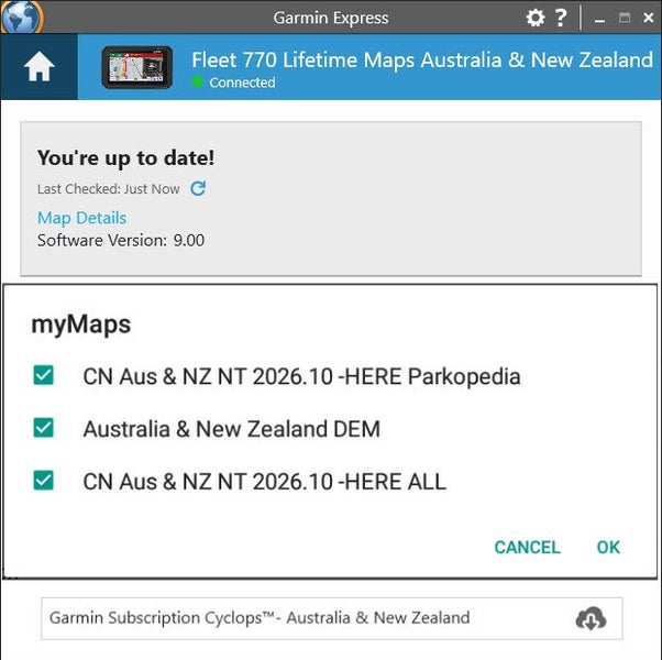 Garmin fleet 770 LM 7" GPS , Lifetime Maps AU & NZ :Truck, Bus ,Camper or car Carousel 2