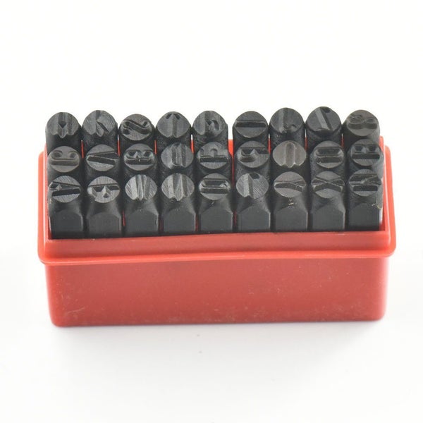 Jewelry Letters Metal Punch Stamps Set A-Z In Box 27 Pieces 4/6MM Carousel 11