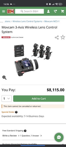 Movcam MCS-1 3-Axis Wireless FIZ follow focus system (Arri WCU-4 alternative) Carousel 10