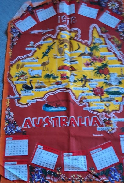 2 X AUSTRALIAN CALENDER TEA TOWELS64525558256898110