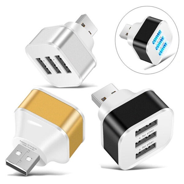 Car USB Charging Extender 2.0 3-port Extended USB Splitter With Indicator Li Carousel 1