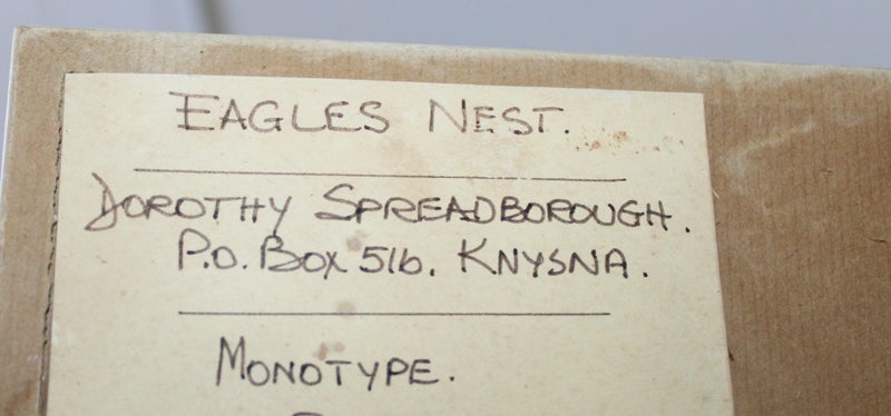 +++ DOROTHY SPREADBOROUGH " EAGLES NEST " MONOTYPE PRINT +++ Carousel 17
