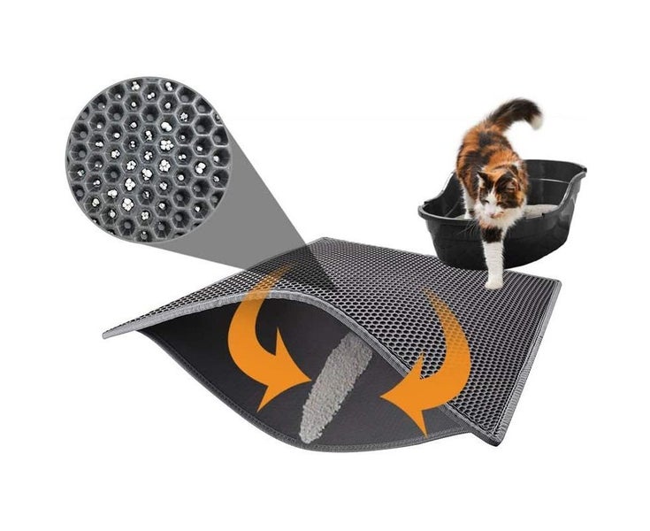 Litter Box Mat, Cat Litter Mat Litter Box Mat Honeycomb Design Litter Box R Carousel 1