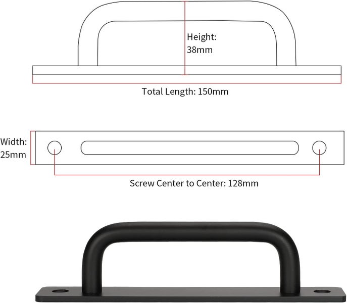 Set ofSliding Door Handles Black Door Handle Matte Black Kitchen Cabinet Carousel 2