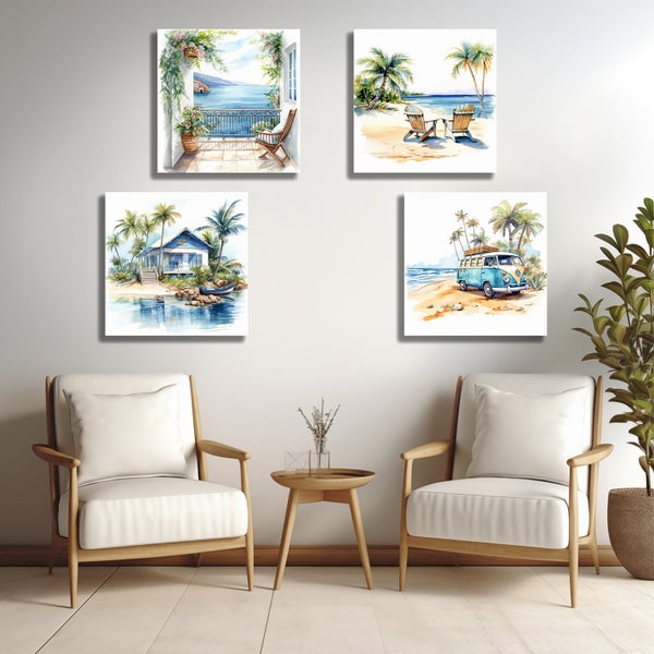 Beach Scenery Art Canvas Print Wall Art Carousel 8
