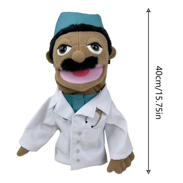 Hand Puppet Cook Firefighter Farmer Worker Detective Doctor Plush Toy for Kids Carousel 2