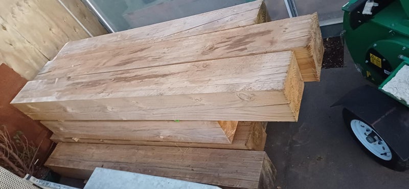 10 x Large Wooden Beams - Pine Carousel 1