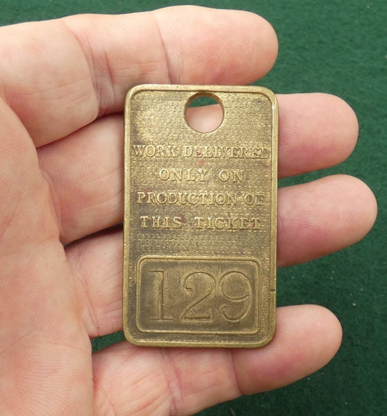 Antique BRASS British PATENT Office Patent Application ID TAG 5 Shillings REWARD Carousel 1