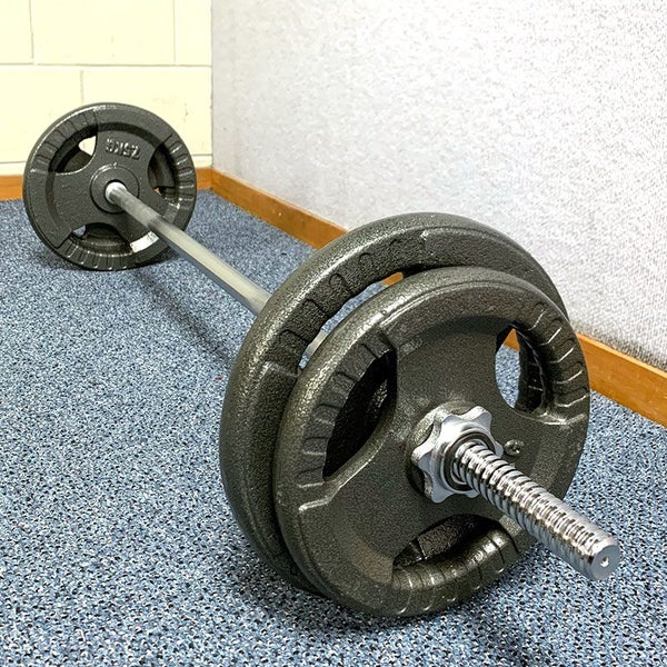 35KG Weights Combo: 30KG Casted Metal Plates + 1.2m Bar (4ft) Standard 25mm Carousel 1