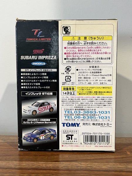 SUBARU IMPREZA 2 Model(STi, Rally) 1/64 TOMICA LIMITED #827 Carousel 14