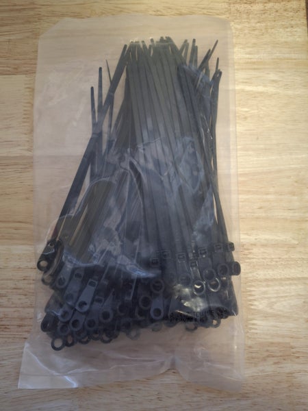 2.5x100mm Screw Mount Black Cable Ties, 100pack Carousel 1