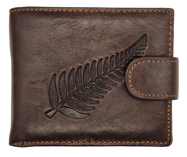 Men's Genuine Leather Large Fern Wallet Coffee62933725605249119