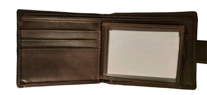 Men's Genuine Leather Large Fern Wallet Coffee62933725605249112