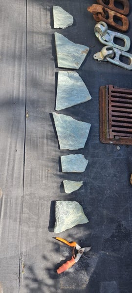 Green Slate rock stone pieces for fish tank aquarium Carousel 1