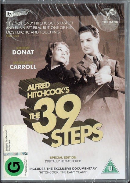 Alfred Hitchcock - The 39 Steps [DVD] [Remastered] +Doc &Xtra! Special Ed!SEALED64196314026882111
