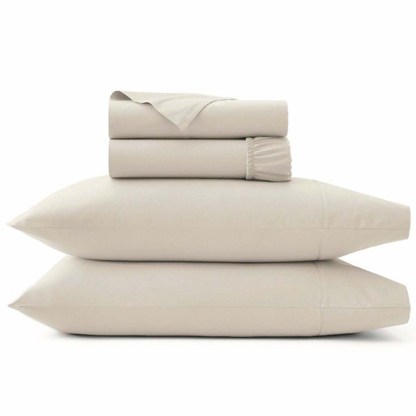 Park Avenue 500 Thread Count Natural Cotton Sheet Set Ivory Carousel 2