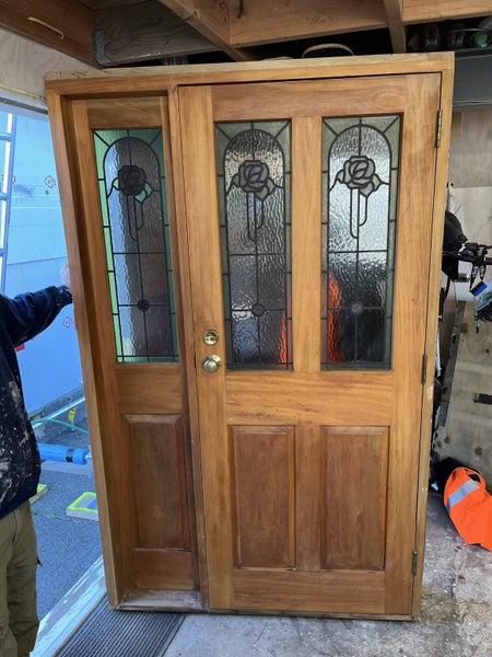 Pacific Kauri & Stain glass front entry door. Carousel 2