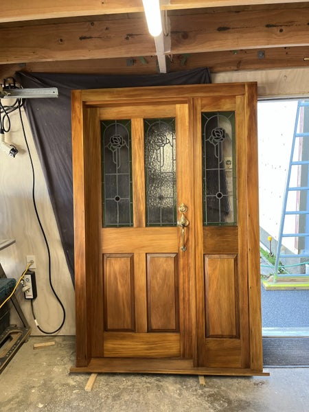 Pacific Kauri & Stain glass front entry door. Carousel 1