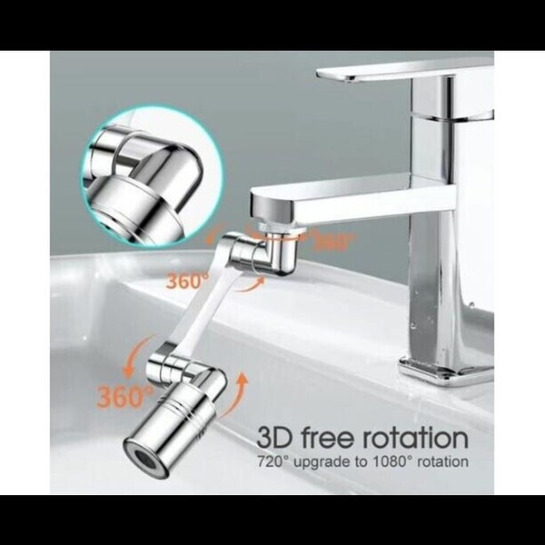 Extension Rotate Robotic Faucet Extender Arm Tap Universal 1080 Swivel Spra Carousel 2