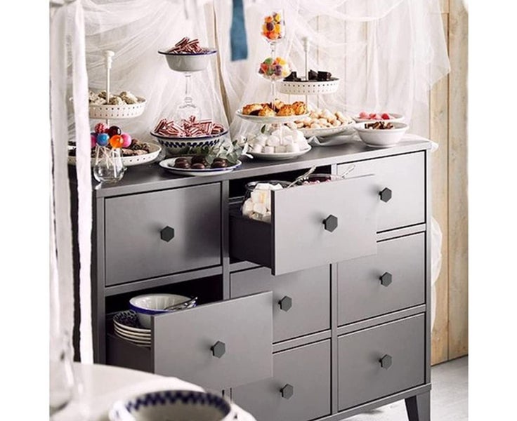 4 Pieces Hexagon Shaped Door Handle, Cupboard Door Knob Cabinet Handle Knob Carousel 5