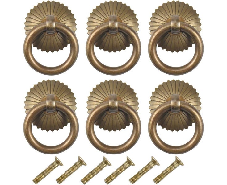 6 Pieces Kitchen Cabinet Handle, Door Knob for Cupboards, Vintage Drawer Ca Carousel 1