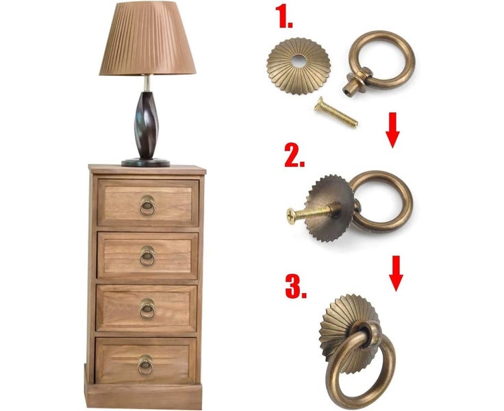 6 Pieces Kitchen Cabinet Handle, Door Knob for Cupboards, Vintage Drawer Ca Carousel 2