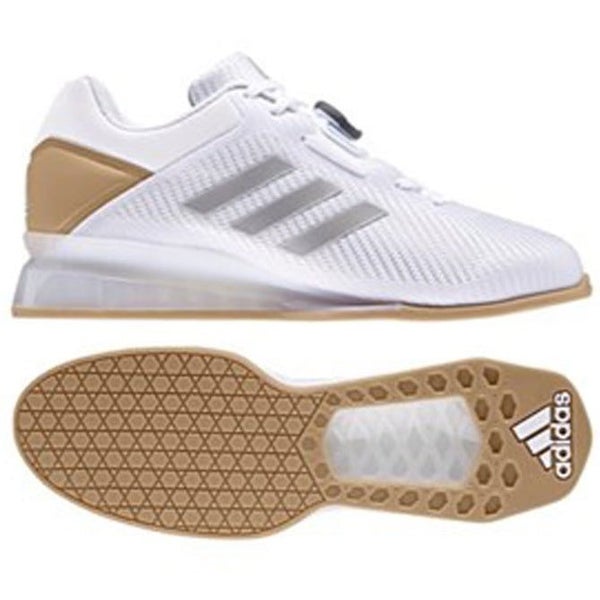 Adidas Leistung 16 II Weightlifting Shoes - White/Silver Metallic Carousel 1