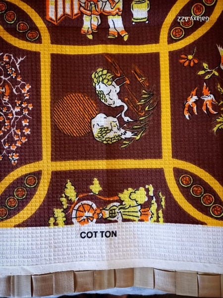 Delightful retro Irish Cabin tea towel. Carousel 4