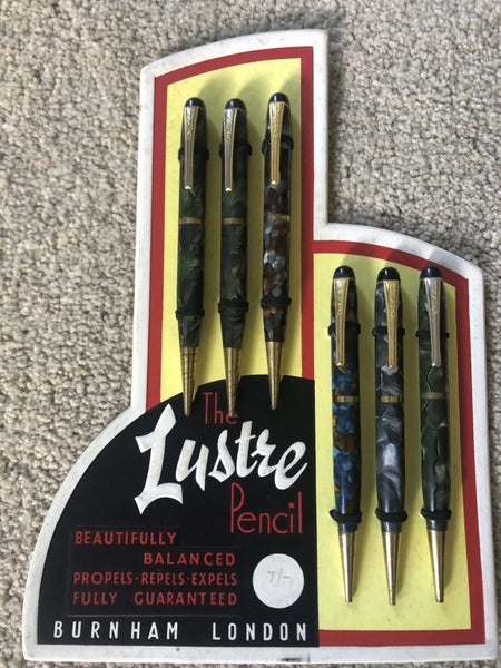6 Vintage Burnham Lustre Propelling Pencils Carousel 1