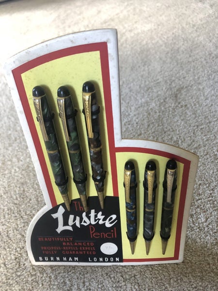 6 Vintage Burnham Lustre Propelling Pencils Carousel 3