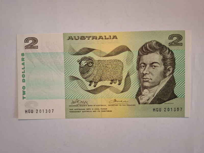 Australia $2 Phillips Wheeler 1974 issue Crisp UNC Carousel 1