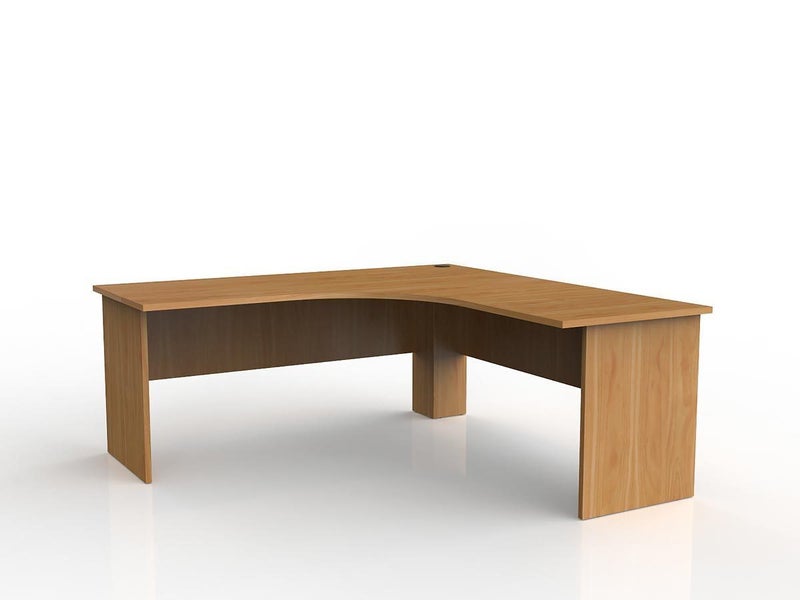 Knight's Ergoplan Corner Desk Workstation 1800mm x 1800mm x 700mm - Tawa Carousel 1
