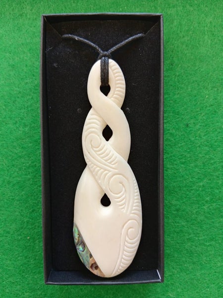 Medium Bone Carving Twist Pendant in Giftbox Carousel 2