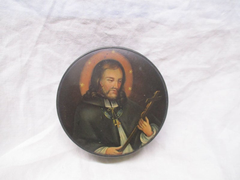 RARE Antique Table Snuff Box - St John of Nepomuk Bohemia Carousel 1