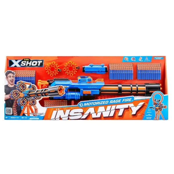 Zuru Gun XShot Insanity Motorised Rage Fire 300 Darts Carousel 1