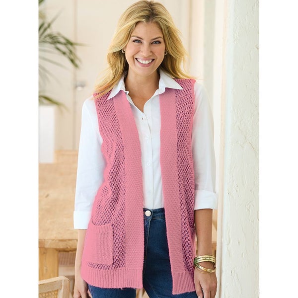 Lacey Knit Vest - Size 12 - Rose629691226065931124