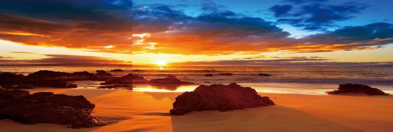 EVENING BLUES - HI RES DIGITAL ART - ARTIKONZ BEACH SUNSET - 60 X 150 CM - 71645 Carousel 1