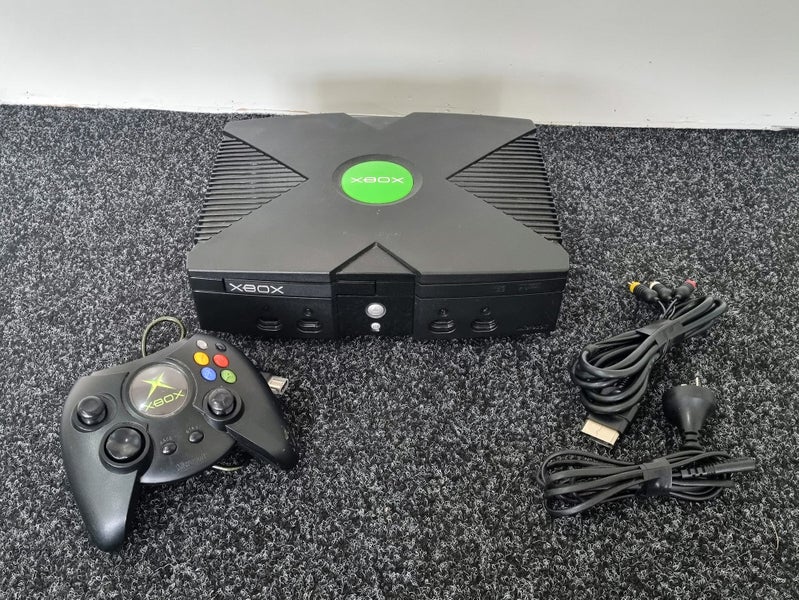 Original Microsoft XBOX Mod 500GB Coinps + Duke Controller Carousel 1