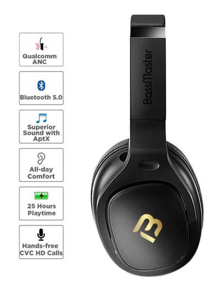 BassMaster Active Noise Cancelling Headphones Carousel 6