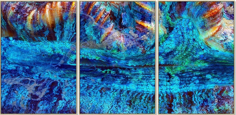 STORMY BLUE TRIPTYCH - ARTIKONZ ABSTRACT - 70 X 50 CM EACH PIECE - 2013ABC Carousel 1