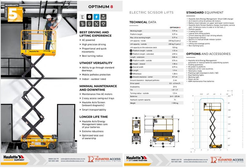 New Scissor Lift - 5 Years Parts AND Labour Warranty - 7.8m Working Height63003941603585113