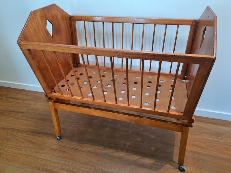 Baby Cot - Vintage Rimu Carousel 1