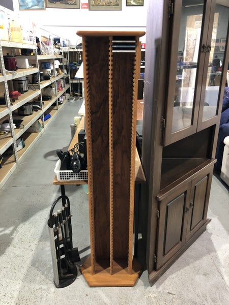 Solid Wood NZ Made CD Rack / Tower / Storage - Holds 130 CDs - Perfect Condition Carousel 1