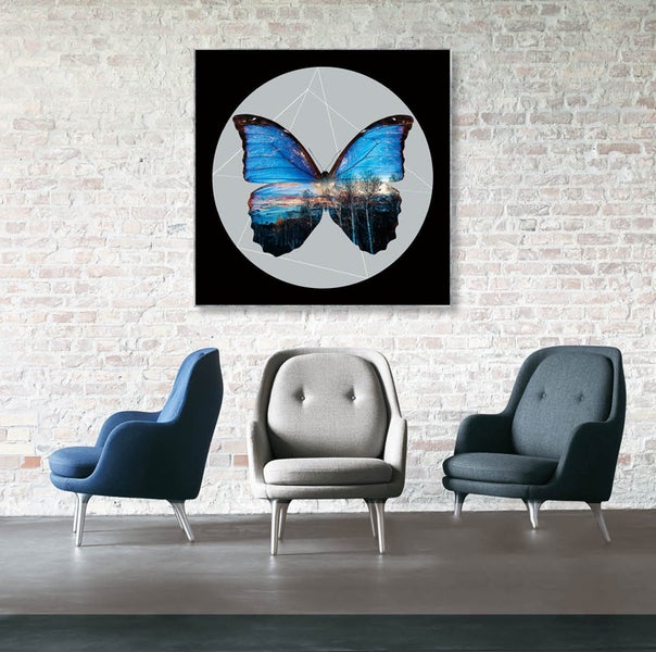 BUTTERFLY FOREST DIGITAL ART - ARTIKONZ ABSTRACT - 80 X 80 CM - CF125 Carousel 2