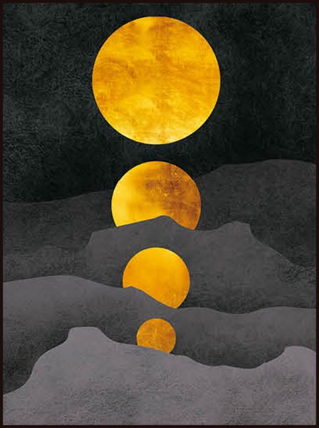 SETTING MOONS - DIGITAL ART - ARTIKONZ ABSTRACT MOON - SIZE 60 X 80 CM - CF250 Carousel 1