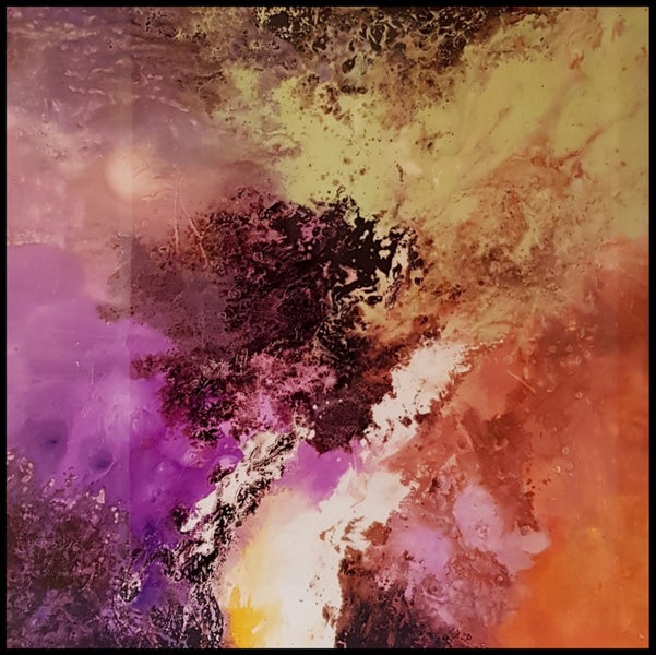 MYSTIC HAZE CITRUS - DIGITAL ART -ARTIKONZ ABSTRACT ART - 80 X 80 CM - CF010 Carousel 1